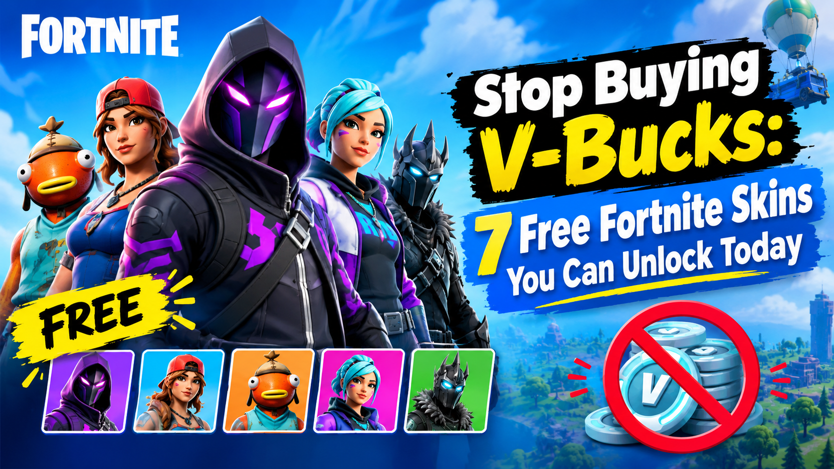 7 free Fortnite skins you can unlock without buying V-Bucks